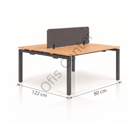 Haks Mini İkili Ofis ve Büro Masa 80x122 cm